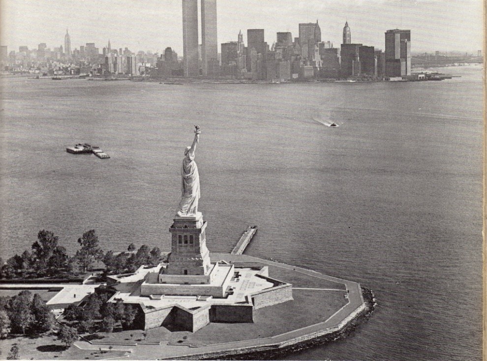 Aerial view of New York's new skyline. September 1974.