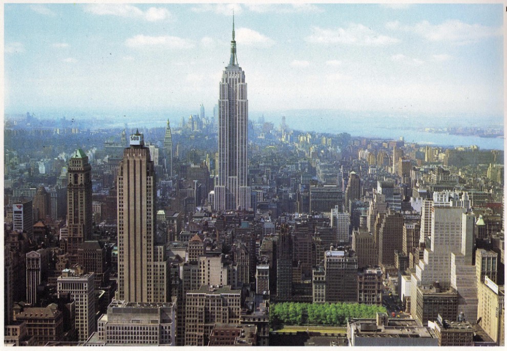 Midtown Manhattan looking south from RCA Building. June 1964.