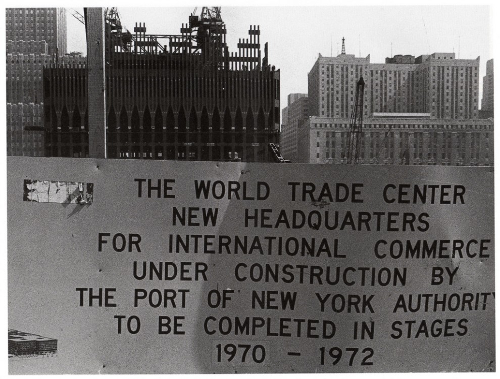 Construction begins on the World Trade Center site. April 1969.