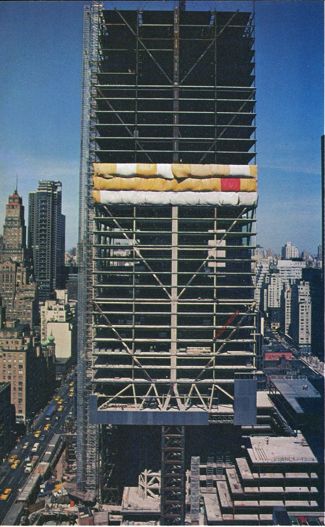 Construction of the Citicorp Tower. March, 1976.