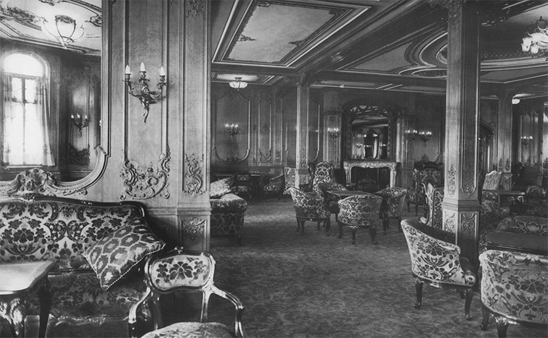 1st class lounge on the Titanic