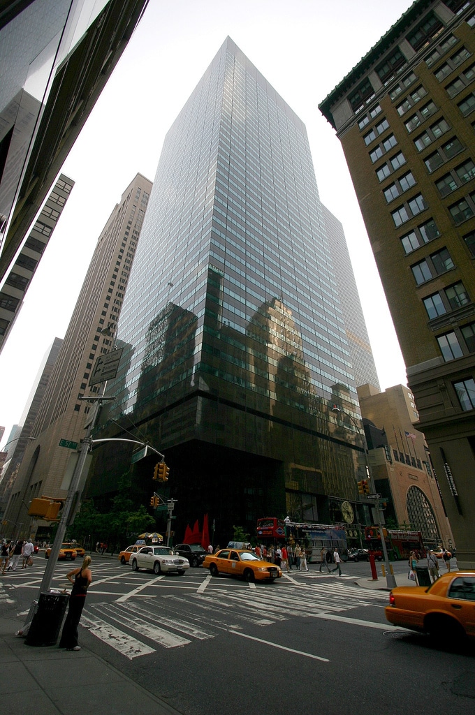 The IBM Building, opened in 1983 viewed from the northeast corner of Madison and 57th Street.