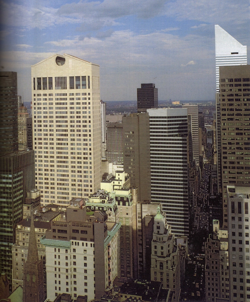 The 684ft, 38 story AT&T Building, opened in 1984 in Madison Avenue between East 55 and 56th Street.