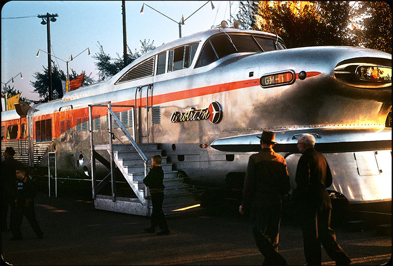 The Aérotrain a streamlined train manufactured by General Motors Electro-Motive Division in 1950.