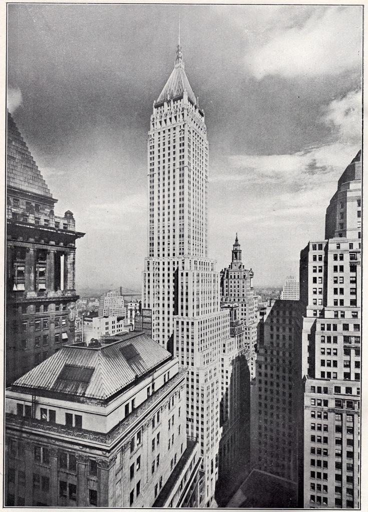 The Bank Of Manhattan building on its completion in Autumn of 1929