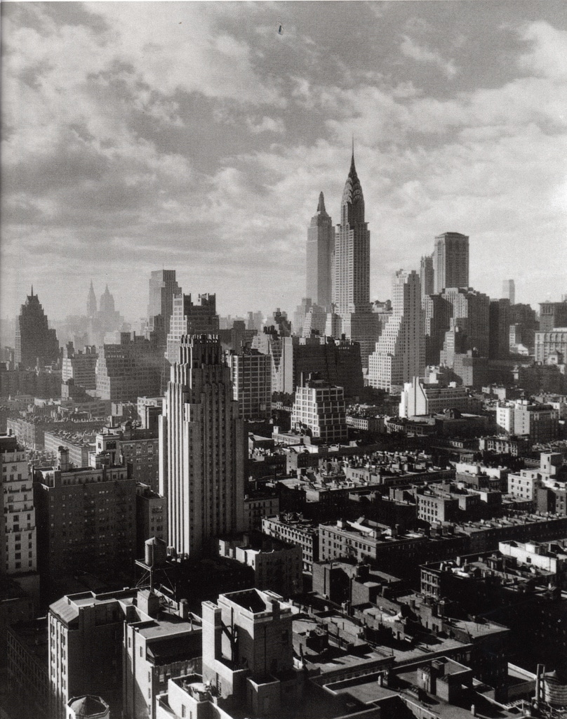 Midtown Manhattan looking southwest from River House. December 1931.