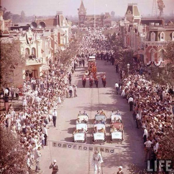 Disneyland opening day, 1955.