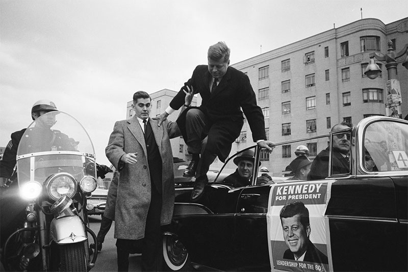 Senator John F. Kennedy campaigning in the Bronx, New York, October 1960