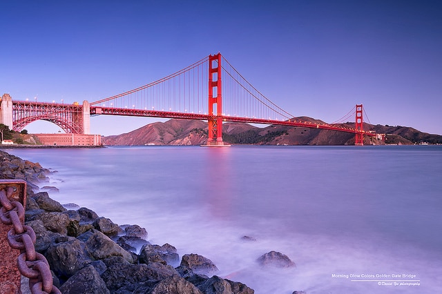 Morning Glow Colors Golden Gate Bridge