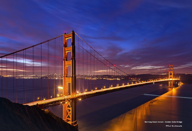 Morning Dawn Colors - Golden Gate Bridge
