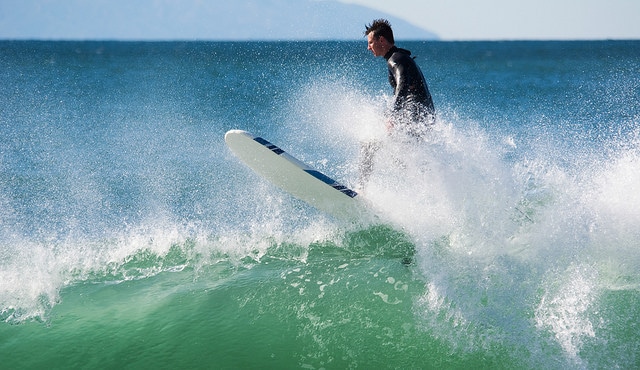 surfing in California